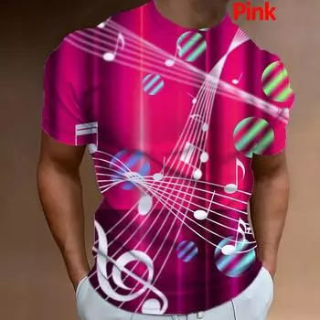 2023 Новая модная футболка с принтом музыкальных нот для мужчин и женщин 3D футболка в стиле хип-хоп мужские футболки XS
