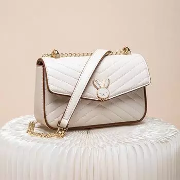 2023 Новая модная модная сумка через плечо, маленькая сумка на цепочке Xiangfeng Lingge, маленькая квадратная сумка, женская сумка на плечо M розовый