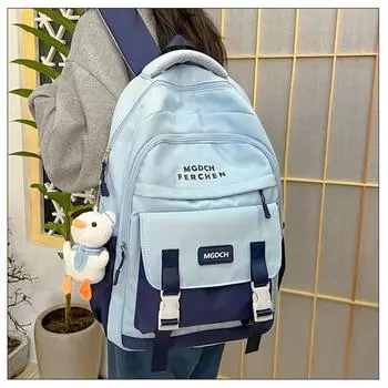 2023 Новая модная повседневная школьная сумка для девочек и мальчиков, контрастная большая вместительная сумка для книг, студенческая сумка для компьютера, рюкзак для путешествий на открытом воздухе хаки