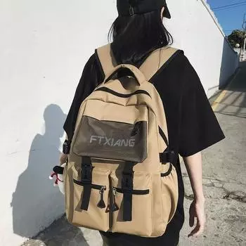 2023 Новая модная рабочая одежда для отдыха, рюкзак большой емкости, японская школьная сумка для студентов колледжа, английская сетчатая сумка, мотоциклетная сумка
