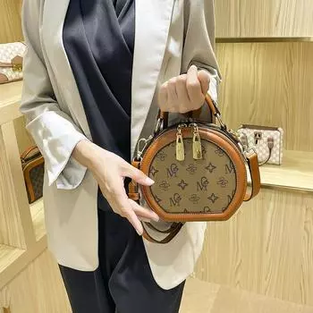 2023 Новая модная универсальная высококачественная ручная маленькая круглая сумка через плечо на одно плечо, женская маленькая сумка M