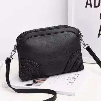 2023 Новая модная женская сумка из мягкой кожи, маленькая сумка через плечо для девочек, сумка через плечо на одно плечо 23x7x17cm фиолетовый