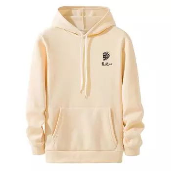 2023 Новая мужская и женская повседневная рубашка с капюшоном для пар, флисовый спортивный костюм, спортивный свитер с капюшоном, повседневный свободный пуловер S чёрный