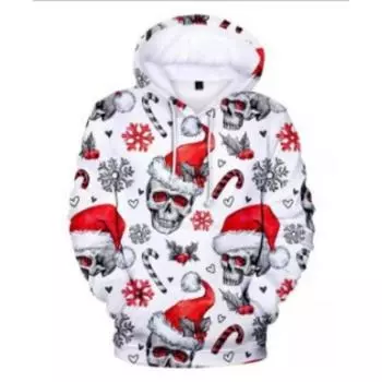 2023 новая мужская толстовка с капюшоном с принтом рождественского кота от Amazon с 3D-цифровой печатью S