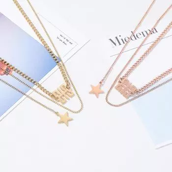 2023 Новая персонализированная цепочка на шею из титановой стали. Титановая двухслойная цепочка из титановой стали.