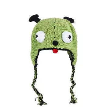 2023 Новая шляпа Monster Shrek, симпатичные зимние вязаные шапки, зеленая вечеринка, забавная шапка-бини Skullies для женщин и мужчин, чистая ручная работа 56-58CM