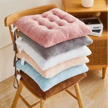 2023 Новая утолщенная подушка для сиденья из овечьей шерсти, теплая подушка, противоскользящая, в стиле веревки, мягкая подушка с квадратной подушечкой about40x40cm