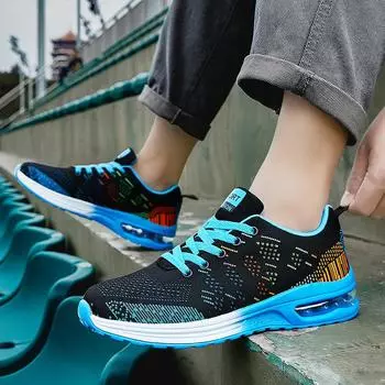 2023 Новая весенне-летняя повседневная обувь, мужские кроссовки, модная удобная сетчатая модная мужская обувь, большие размеры 36-47 36 чёрный