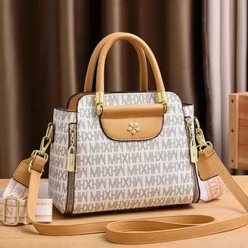 2023 Новая женская сумка с персонализированным принтом, универсальная сумка через плечо на одно плечо, модельерская женская сумка с принтом 25x13x21cm белый