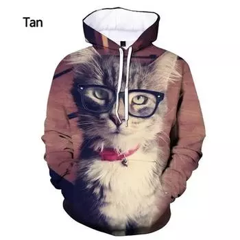 2023 новейшие мужские и женские милые 3D коты печатные толстовки с капюшоном толстовки мужские женские/мужские/детские в стиле Харадзюку XS-5XL S