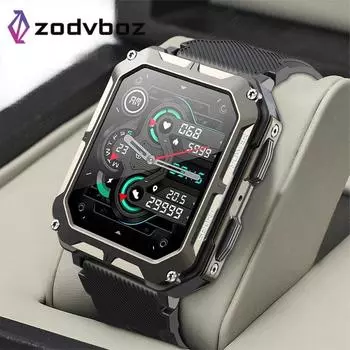 2023 Новейшие умные часы C20 PRO 1,83 дюйма, мужские музыкальные BT Call, спортивные часы на открытом воздухе, фитнес-трекер, умные часы с пульсометром, кровяным давлением silicone strap оранжевый/чёрный