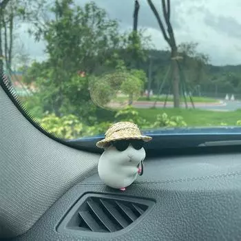 2023 новое украшение автомобиля хомяк автомобильные аксессуары новая консоль милая кукла салон автомобиля кулон украшение автомобиля крутой автомобиль A