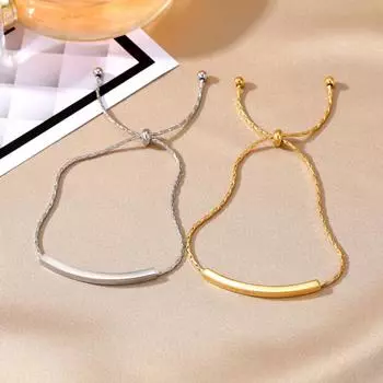 2023 Новое вечернее женское элегантное ожерелье в Корейском стиле, простой женский милый браслет с регулировкой размера, модный очаровательный элегантный браслет с кисточкой и надписью золотой