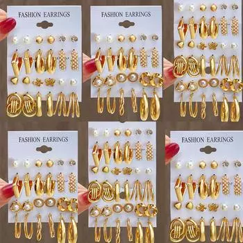 2023 Новые европейские и американские аксессуары для вечеринок. Роскошные и элегантные жемчужные серьги. Модные и привлекательные женские серьги. Комплект бабочек Love. B золотой