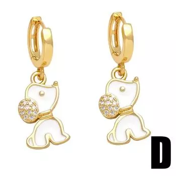 2023 новые европейские и американские новые простые и милые серьги в виде щенка, женские индивидуальные креативные модные серьги