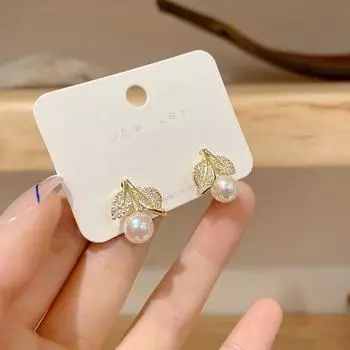 2023 Новые модные элегантные серьги для девочек, ювелирные изделия, роскошные серьги с листьями, вечерние серьги с кисточками, очаровательные женские блестящие серьги золотой
