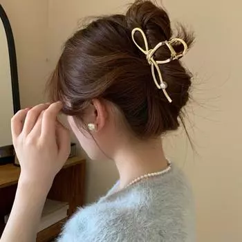 2023 Новые модные нерегулярные металлические когти для волос с бантом, корейская модная застежка для волос, заколки для волос, заколки, заколки, аксессуары для волос для женщин