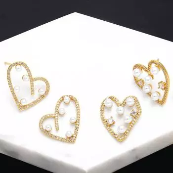 2023 новые модные простые серьги нерегулярной формы с персиковым сердцем и серьгами