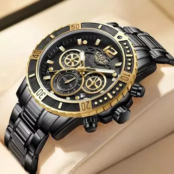 2023 Новые мужские часы LIGE, лучший бренд класса люкс, военные черные кварцевые наручные часы, мужские водонепроницаемые хронографы, спортивные светящиеся часы