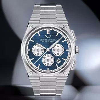 2023 Новые мужские часы Лучший бренд класса люкс Япония VK63 Функциональный хронограф Кварцевые часы Водонепроницаемые синий/белый