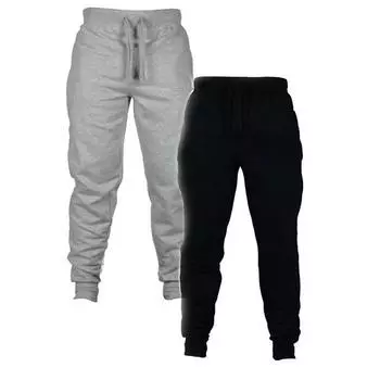 2023 Новые мужские повседневные однотонные универсальные спортивные штаны Весенние и летние спортивные дышащие шаровары Модные универсальные спортивные штаны Yasheng M светло-серый/чёрный