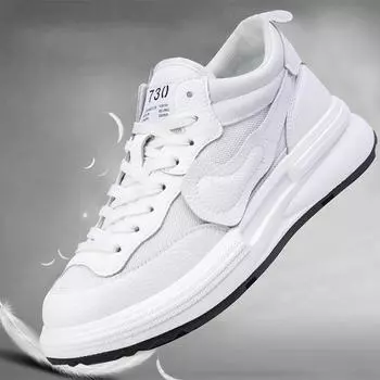 2023 Новые мужские туфли из кожи, водонепроницаемые нескользящие туфли для скейтбординга, модная универсальная дышащая повседневная обувь, трендовая спортивная обувь 36