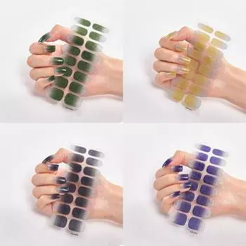 2023 Новые полуотверждаемые гелевые наклейки для ногтей, необходимые УФ-лампы, гелевые обертывания, хит продаж CS053