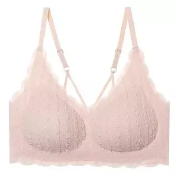 2023 Новые сексуальные бюстгальтеры для женщин, красивые бретели, нижнее белье с эффектом пуш-ап ML, XL, XXL, нижнее белье с мягкой подкладкой и тонкой чашкой M бежевый