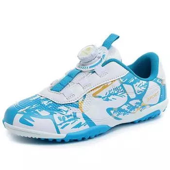 2023 новые школьные сезонные детские футбольные бутсы с вращающейся кнопкой для мальчиков с короткими ногтями TF тренировочные футбольные бутсы 28 красный