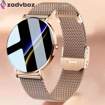 2023 Новые ультратонкие женские умные часы 1,36 дюйма AMOLED 360*360 HD пикселей дисплей всегда показывает время напоминание о звонке умные часы женские + коробка