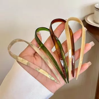 2023 Новые винтажные U-образные заколки для волос, изысканные ацетатные заколки для волос, модные заколки для волос «сделай сам», заколки для женщин, аксессуары для волос, головной убор