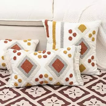 2023 Новый Чехол для подушки для гостиной, дивана, круглая бархатная подушка, стеганая подушка, чехол для подушки с несколькими окнами, 30x50 см, 45x45 см 45x45cm
