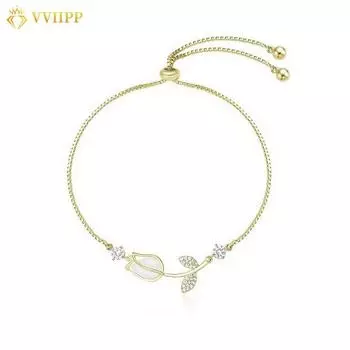 2023 новый дизайн, золотой браслет-тюльпан, кристалл и опал, браслеты на шнурке, аксессуары для подруг, ювелирные изделия