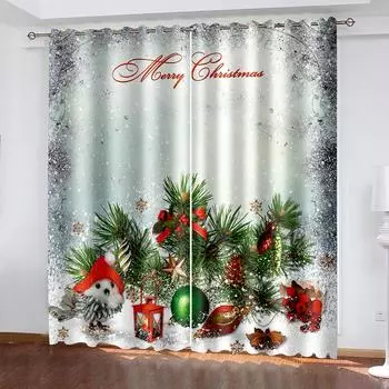 2023 новый HD цифровой печатный занавес фестиваль украшение гостиная балкон украшение дома 90 грамм полиэфирное волокно занавеска fab W50xH130(CM)x2pcs&Hook красный