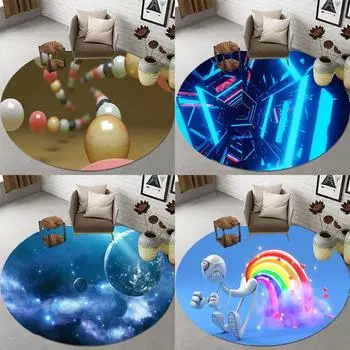 2023 новый круглый ковер для гостиной, круглый коврик для стула, дверной коврик, детская спальня, гостиная, украшение дома, круглый коврик 40cm