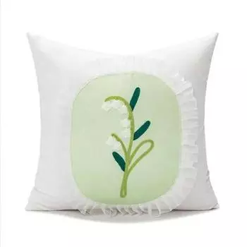2023 Новый Маленький Свежий INS Home Soft Decoration Наволочка для дивана в гостиную, подушка для изголовья кровати, наволочка для подушки на окно 450*450mm зелёный