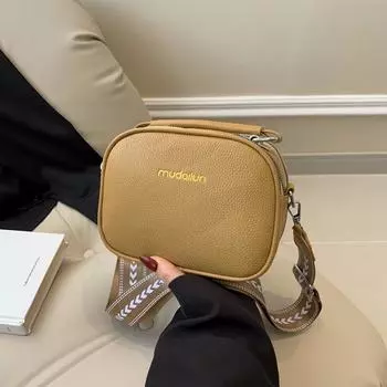 2023 Новый стиль, модный дизайн, сумка через плечо на одно плечо, в западном стиле, сплошной цвет, буква в стиле ретро, овальная текстура