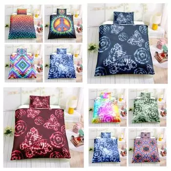 2023 Новый стильный комплект постельного белья с 3D принтом, домашнее постельное белье, одежда для мужчин и женщин, модное постельное белье из полиэстера, наволочка с футбольным узором UK Single 135x200cm