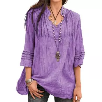 2023 Новый уличный модный пуловер с v-образным вырезом, свободная женская рубашка-топ S белый