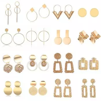 2023 очаровательные большие геометрические серьги-гвоздики в стиле панк, висячие серьги-капли для женщин