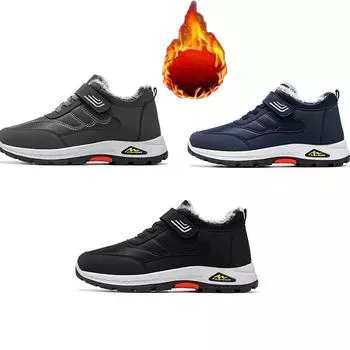 2025 Осень и зима Новые мужские теплые спортивные ботинки Нескользящие мужские зимние ботинки Альпинистская обувь 39 чёрный