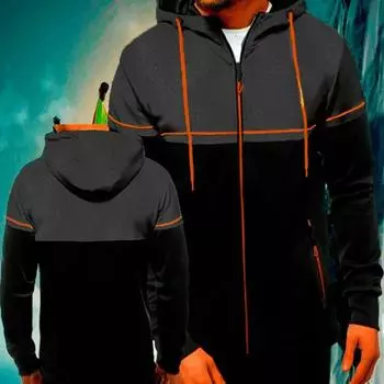 2023 осень и зима, новый мужской повседневный кардиган, свитер с капюшоном, молодежная мужская куртка одного цвета M красный