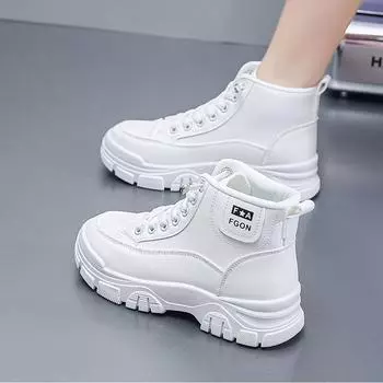 2023 осень, новые высокие ботинки, женская спортивная повседневная обувь в корейском стиле, женские кроссовки на платформе INS, женские кроссовки 35