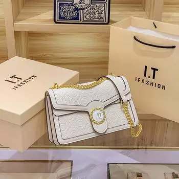 2023 осень/зима, новая модная и модная маленькая квадратная сумка с ручной цепочкой, универсальная сумка через плечо на одно плечо M