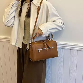 2023 Осень/Зима, новая ручная сумка, женская модная универсальная сумка-подушка, высококачественная текстурированная сумка через плечо на одно плечо, маленькая квадратная сумка для иностранных