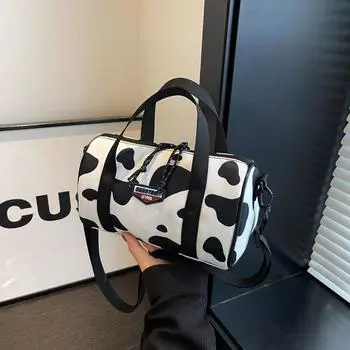 2023 осень/зима, новая универсальная сумка Boston, женская сумка через плечо на одно плечо, корейское издание, японская сумка-подушка, маленькая коровья сумка