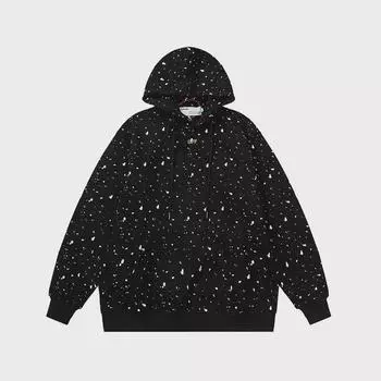 2023 Осень/Зима Унисекс OW Arrow Print Plus Velvet Hooded Sweatshirt M чёрный