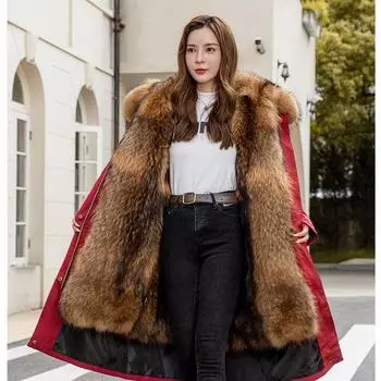 2023 осенне-зимняя женская бархатная утолщенная съемная длинная меховая куртка со встроенным мехом