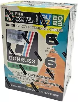 2023 Panini Donruss Soccer World Cup Blaster Box Panini Donruss Soccer World Cup Blaster Box для женщин, 6 шт. в упаковке - [Товар]