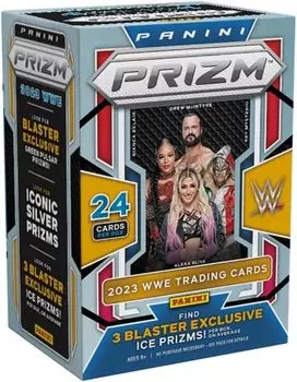2023 Panini Prizm Wrestling Blaster Box Wrestling Blaster Box 6 Pack 24 Коллекционные карточки [Предмет] синий